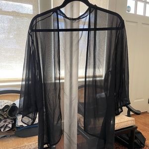 Sheer Black Kimono - Size M